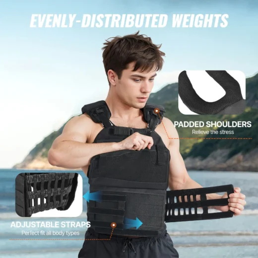 VEVOR 40lb Adjustable Weighted Vest for Men Women Strength Training Running - Image 3